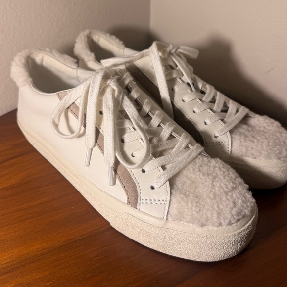 Madewell Sidewalk Low-Top Sneakers in Leather: Sherpa Edition Size 8 - Picture 5 of 13